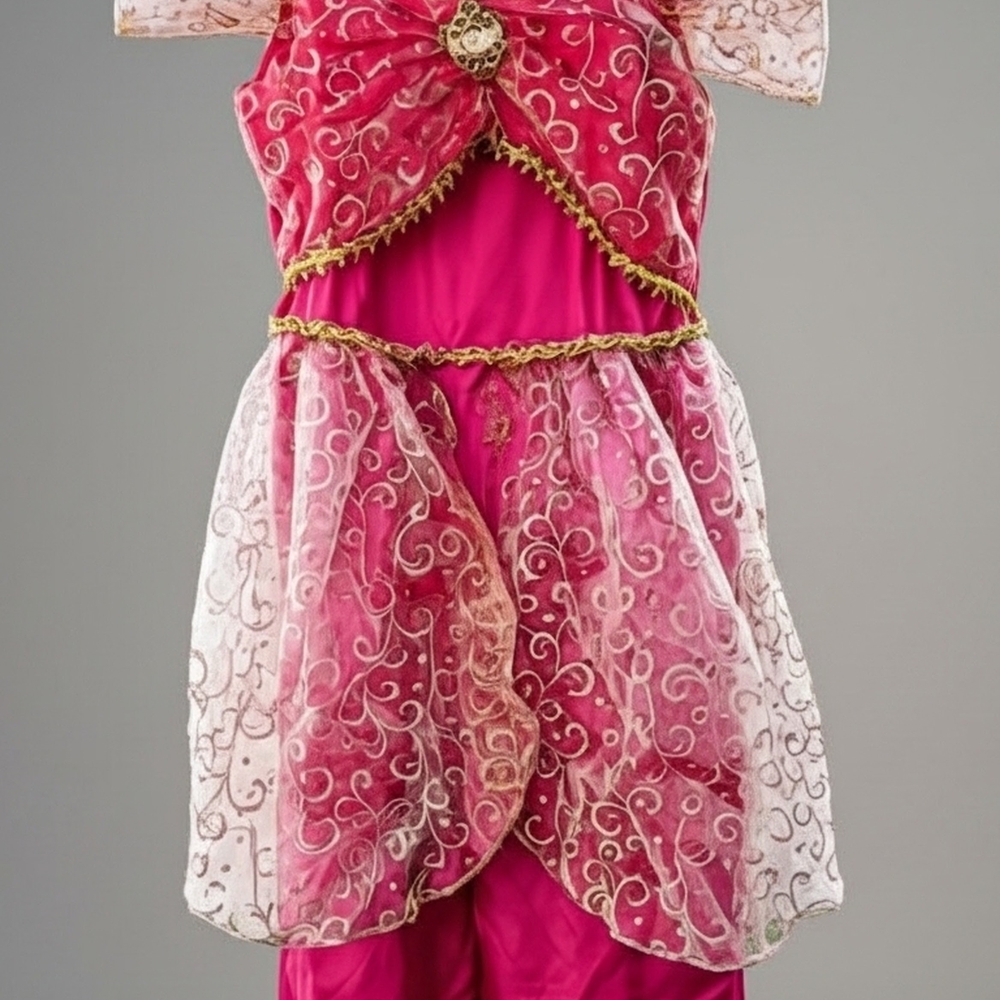 Pink and Gold Kids Princess /genie Costume